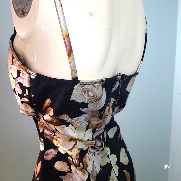 AKIRA Black & Gold Cutout Midi Dress, M - Picture 8 of 10